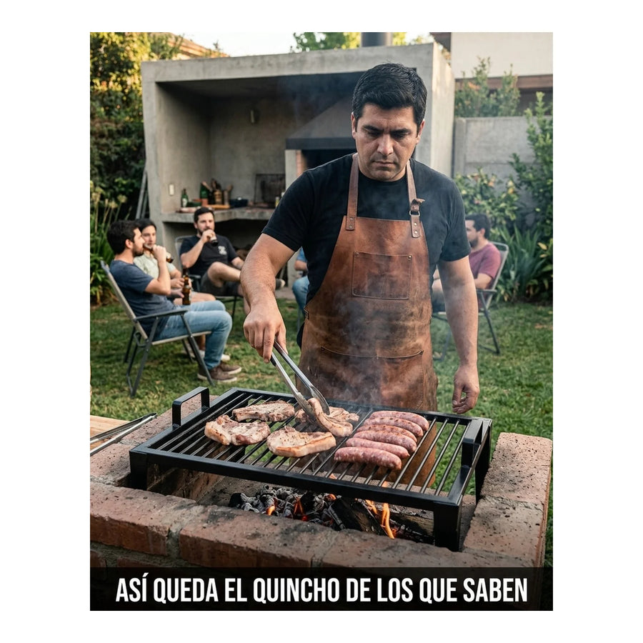 Parrilla Quincho 60x40 Fierro Redondo 8mm