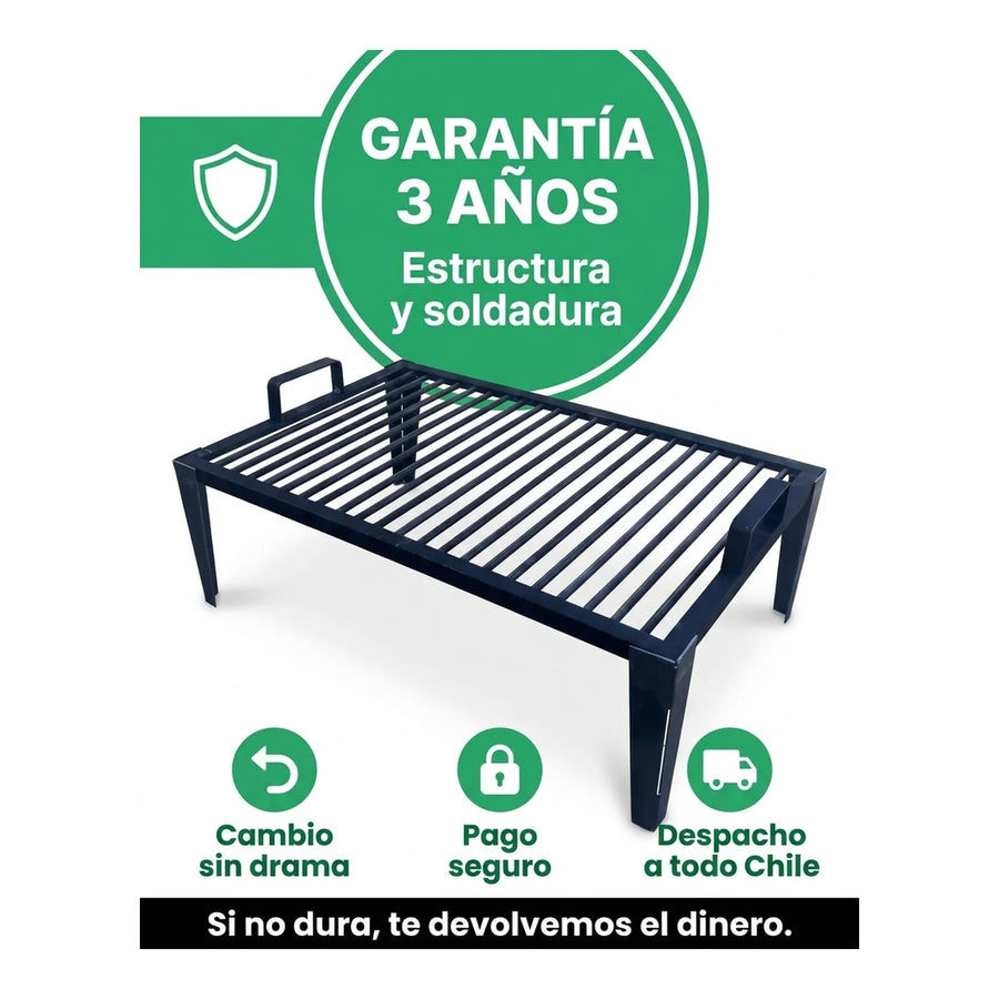 Parrilla Quincho 60x40 Fierro Redondo 8mm