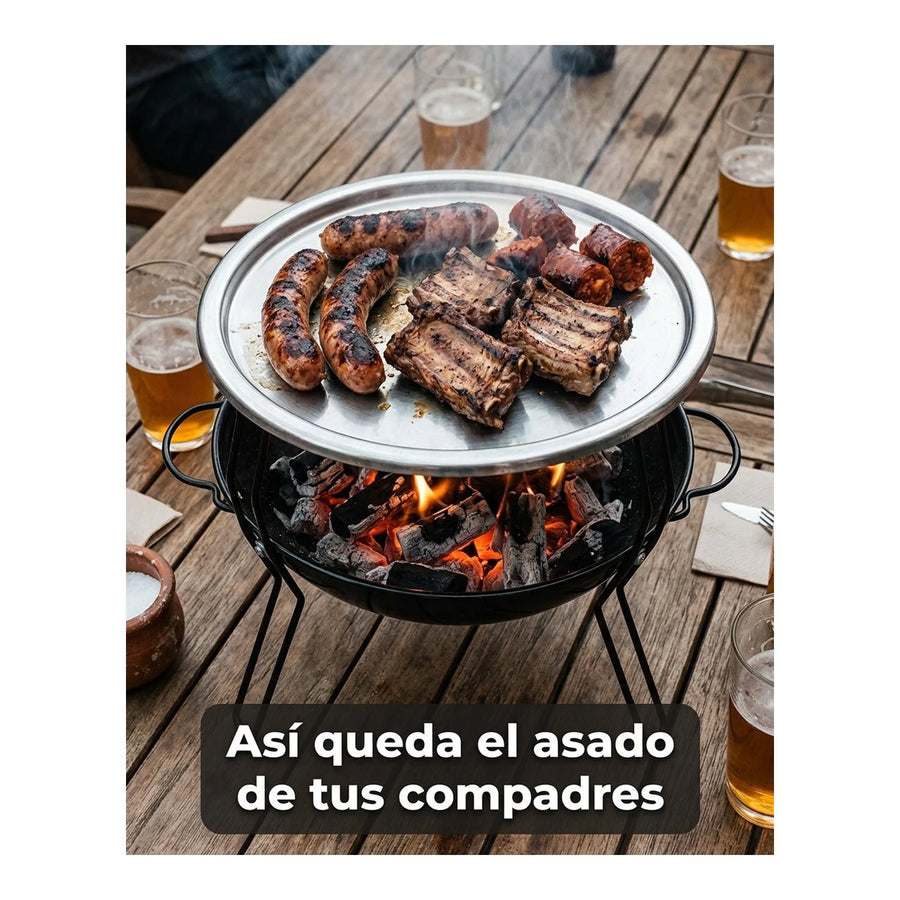 Parrilla Sobremesa 30cm Brasero Premium Asado Cocina Bbq