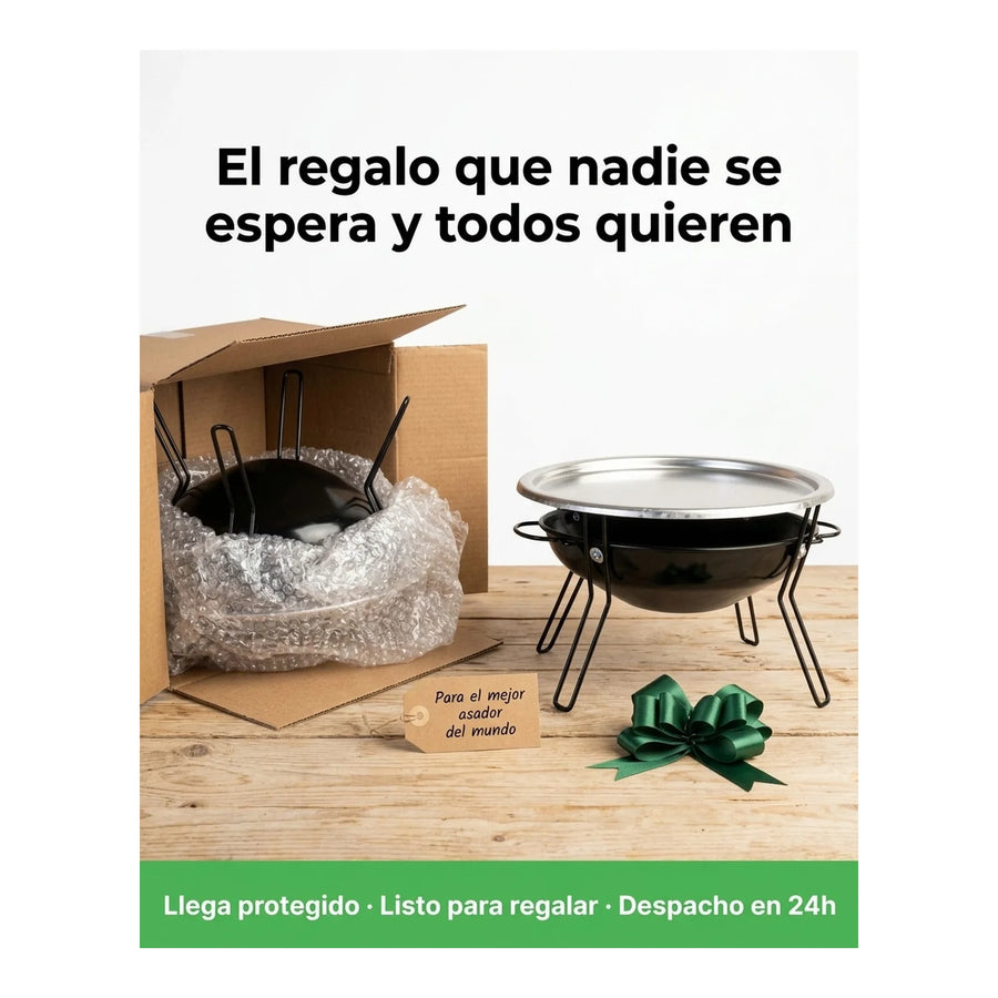 Parrilla Sobremesa 30cm Brasero Premium Asado Cocina Bbq