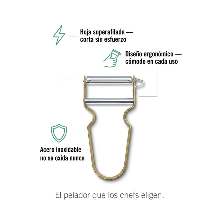 Pelador De Verduras Victorinox Premium Castaña Acero Inox.