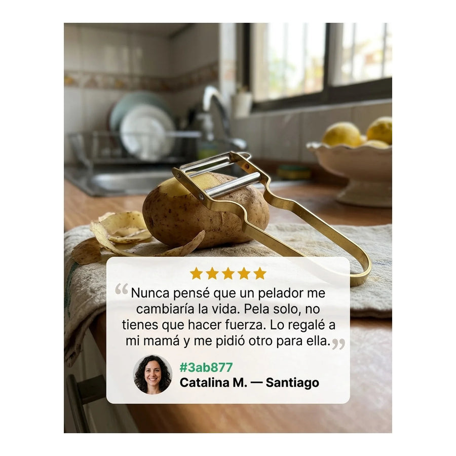 Pelador De Verduras Victorinox Premium Castaña Acero Inox.