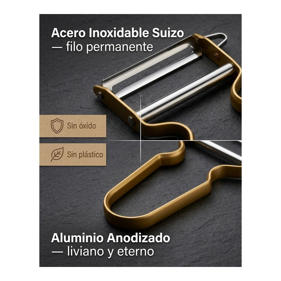 Pelador De Verduras Victorinox Premium Castaña Acero Inox.