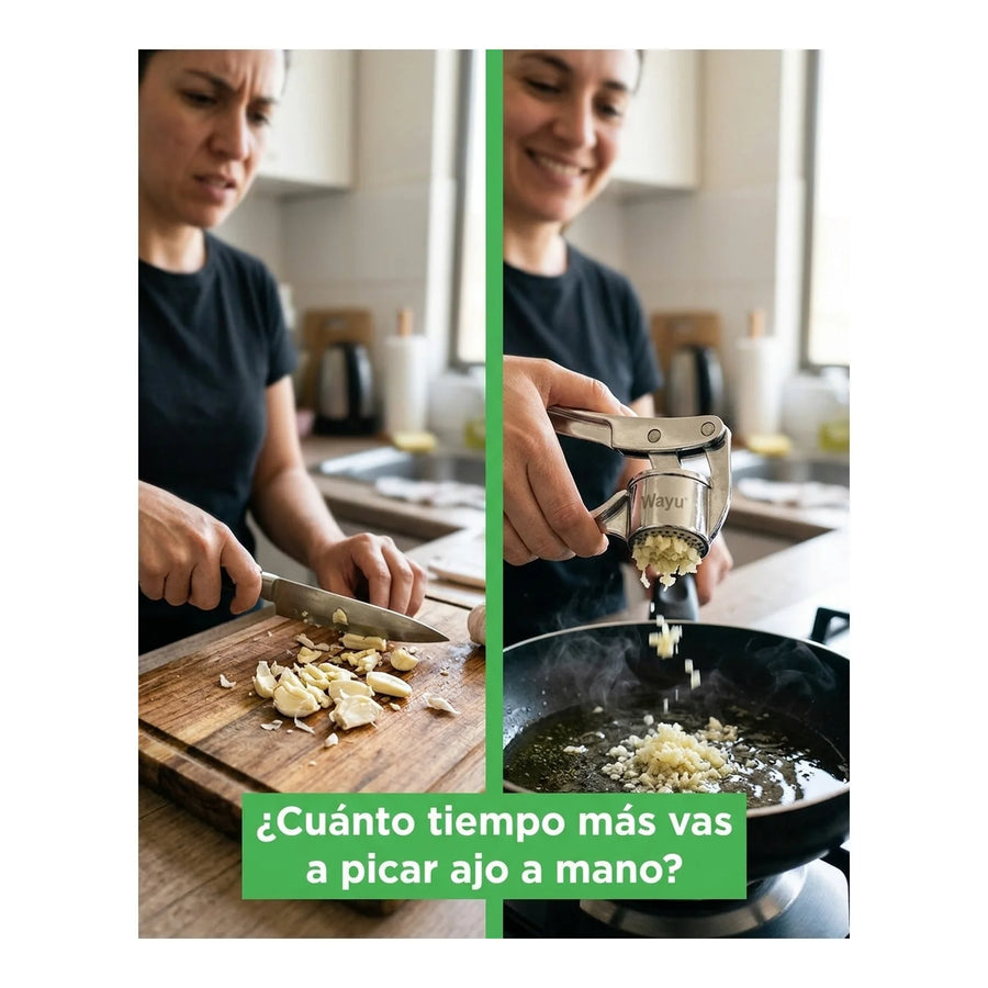 Picador Moledor De Ajo Wayu Acero Inoxidable Cocina Bbq