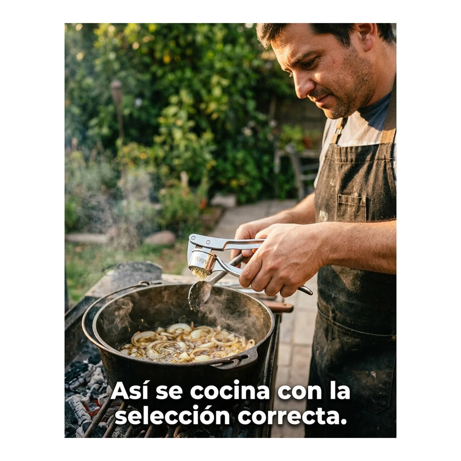 Picador Moledor De Ajo Wayu Acero Inoxidable Cocina Bbq