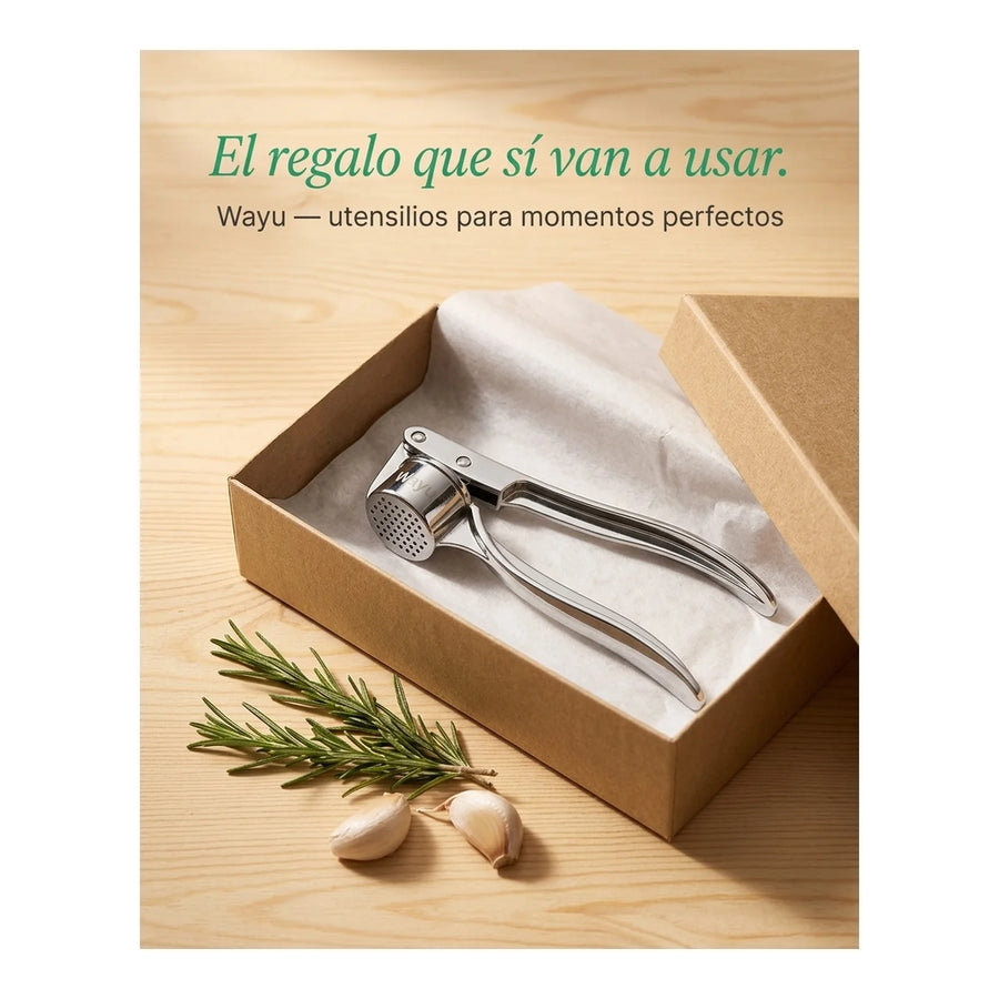 Picador Moledor De Ajo Wayu Acero Inoxidable Cocina Bbq