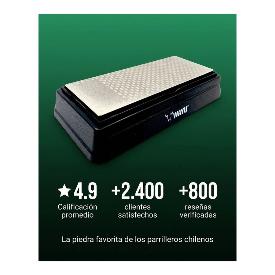 Piedra Afiladora De Cuchillos Diamantada Con Base Wayu