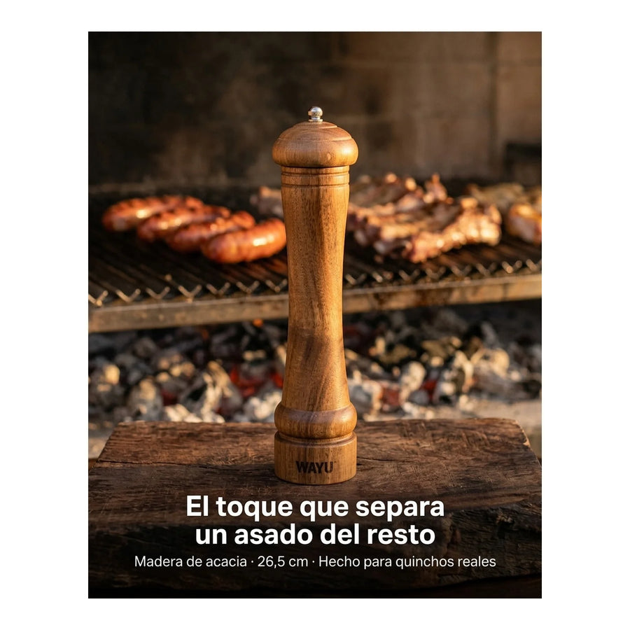 Pimentero Wayu Madera 26,5cm Cocina Parrilla Quincho Bbq