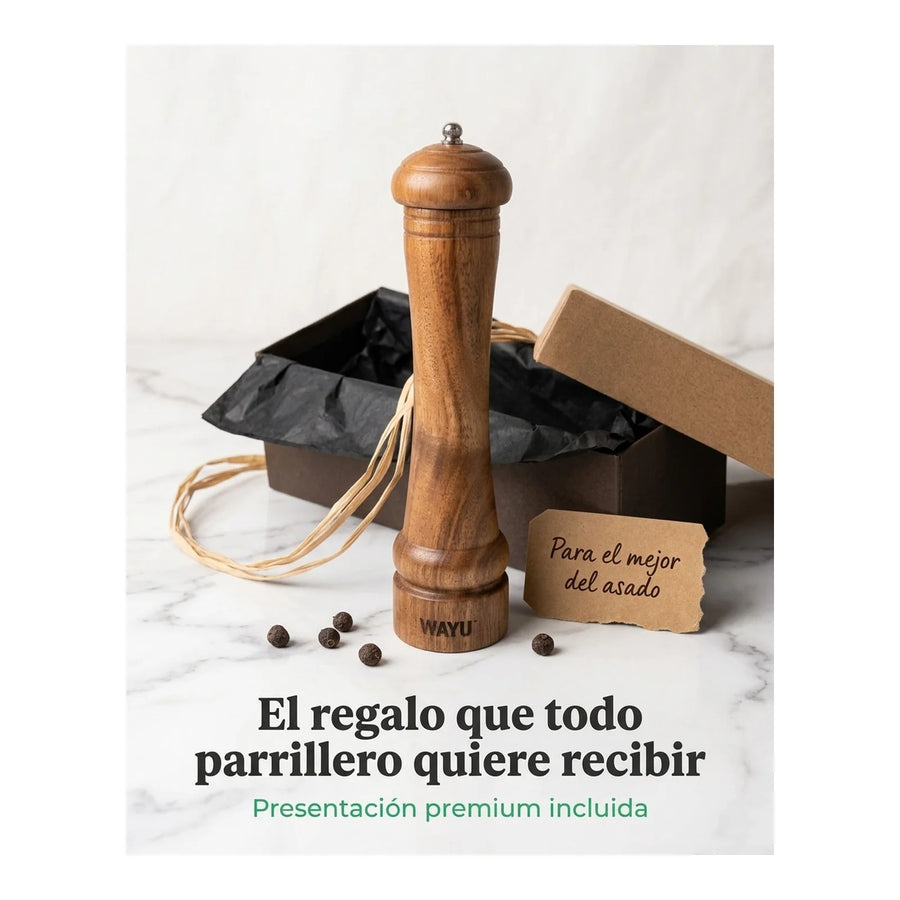 Pimentero Wayu Madera 26,5cm Cocina Parrilla Quincho Bbq