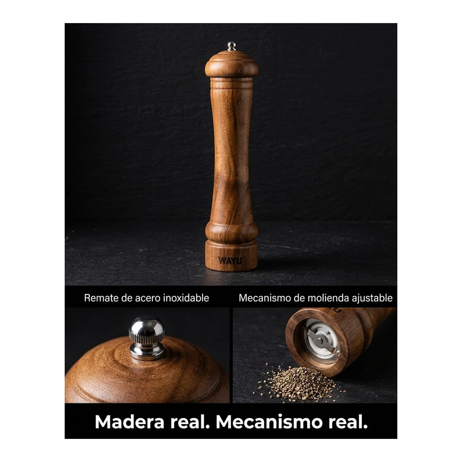 Pimentero Wayu Madera 26,5cm Cocina Parrilla Quincho Bbq