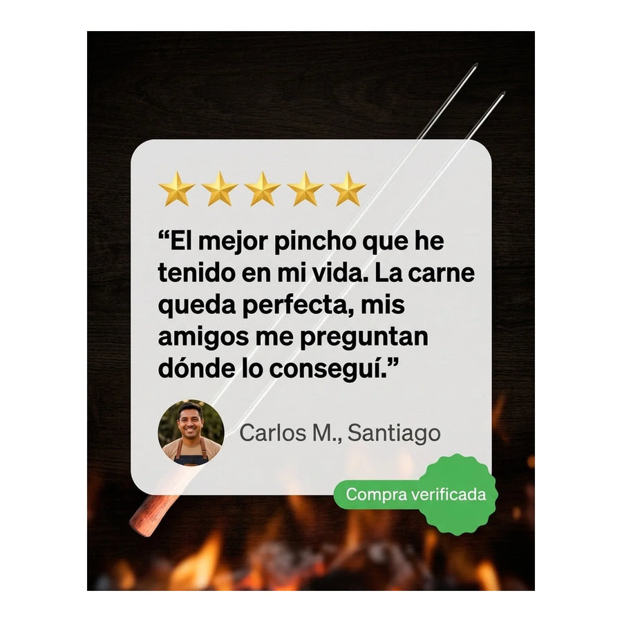 Pincho Anticucho Doble Acero Inoxidable 65cm Tramontina Asado