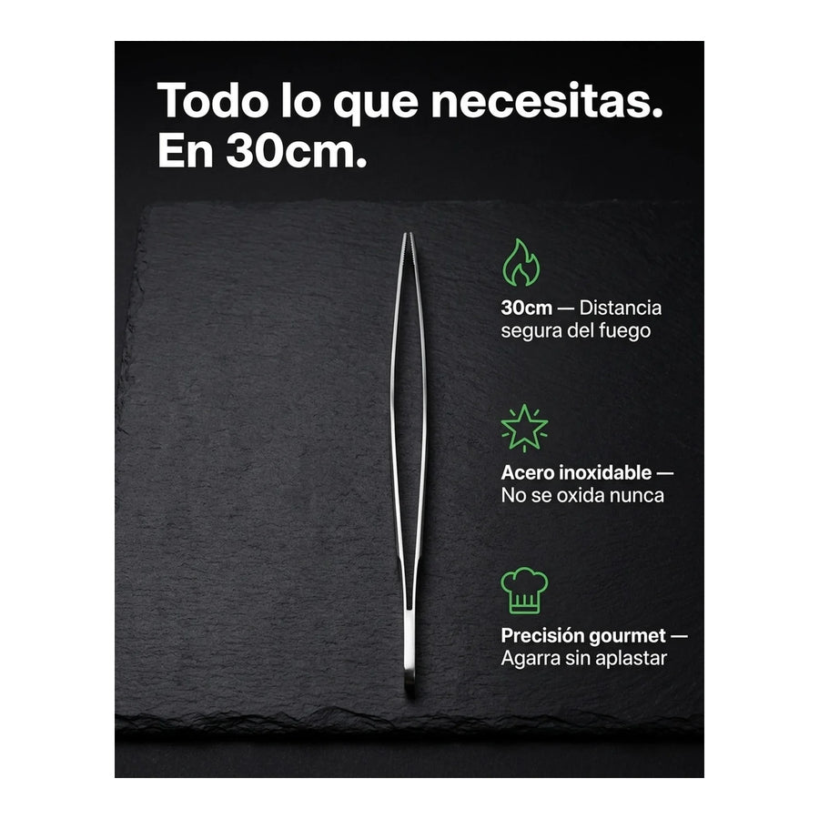 Pinza De Precisión Para Preparaciones Gourmet Cocina 30cm