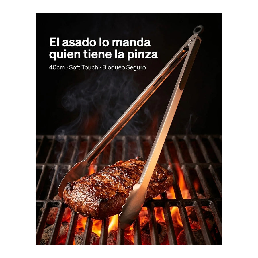 Pinza Tenaza 40cms Brooklyn Asado Parrilla Cocina