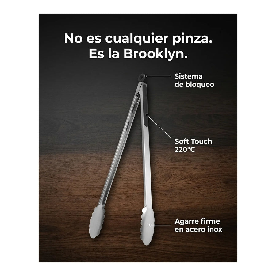 Pinza Tenaza 40cms Brooklyn Asado Parrilla Cocina