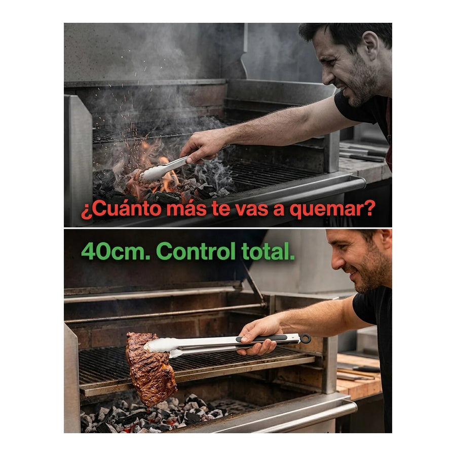 Pinza Tenaza 40cms Brooklyn Asado Parrilla Cocina