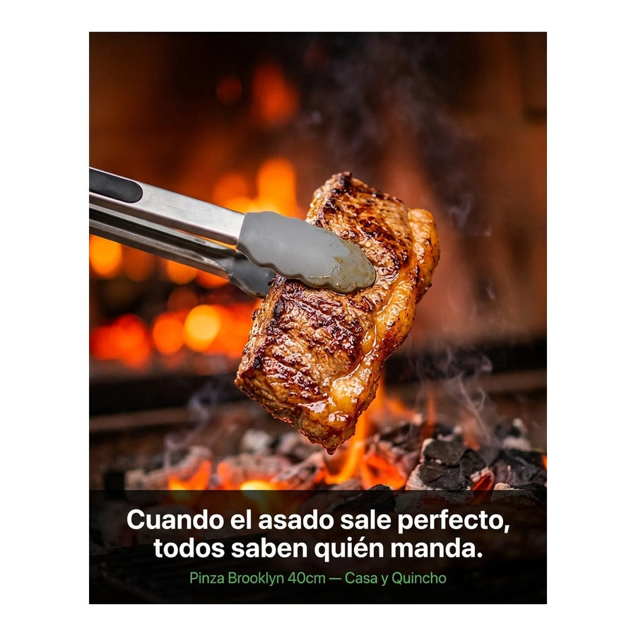 Pinza Tenaza 40cms Brooklyn Asado Parrilla Cocina