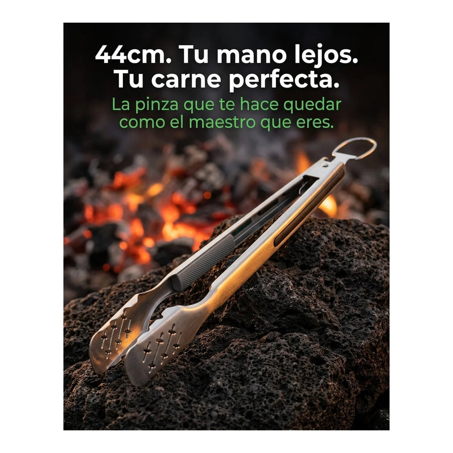 Pinza Tenaza Quincho BBQ Asado Premium 44cm Parrilla Cocina
