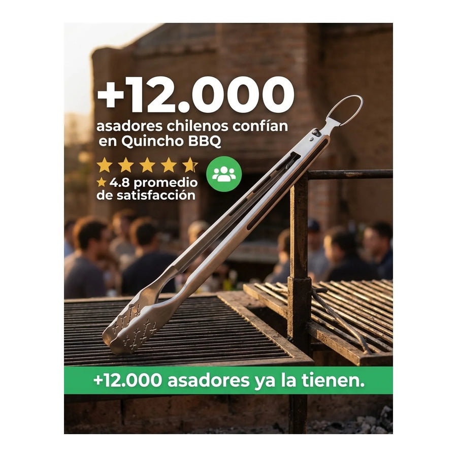 Pinza Tenaza Quincho BBQ Asado Premium 44cm Parrilla Cocina