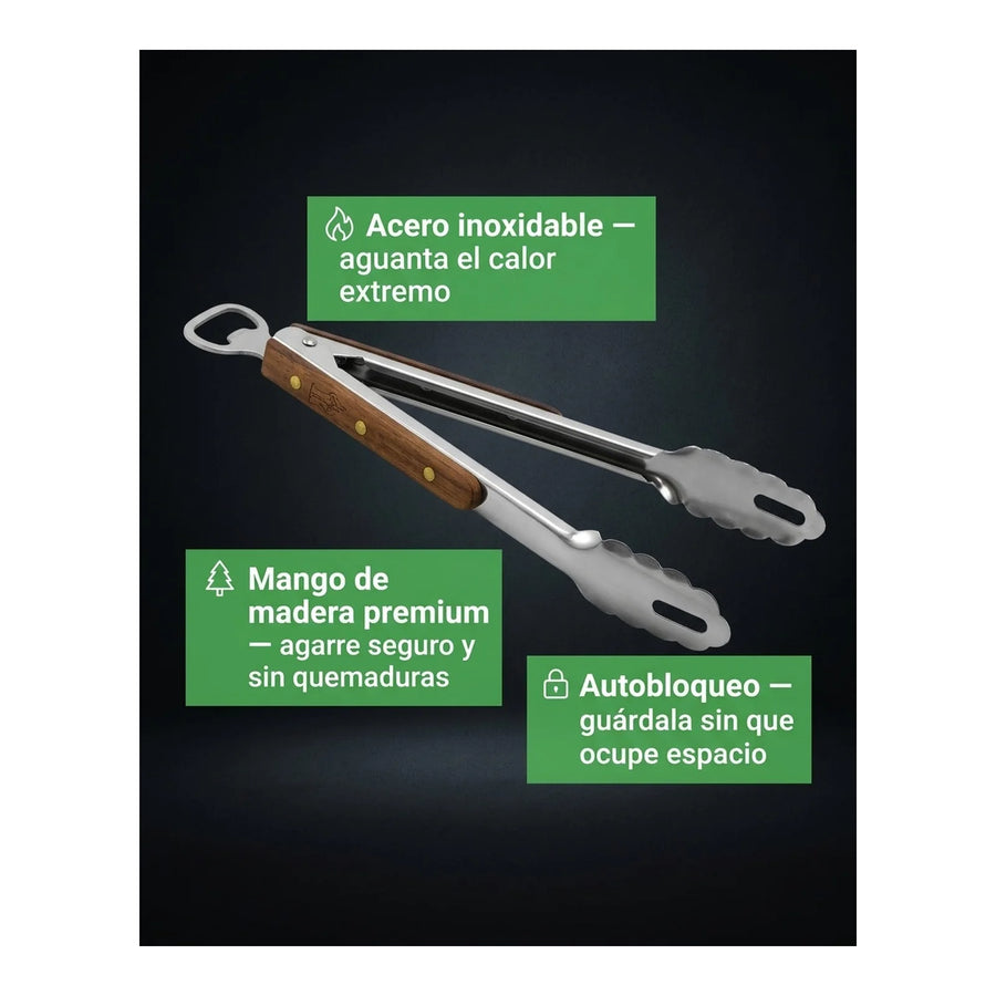 Pinzas Tenazas Premium Inoxidable + Destapador Kangkawe