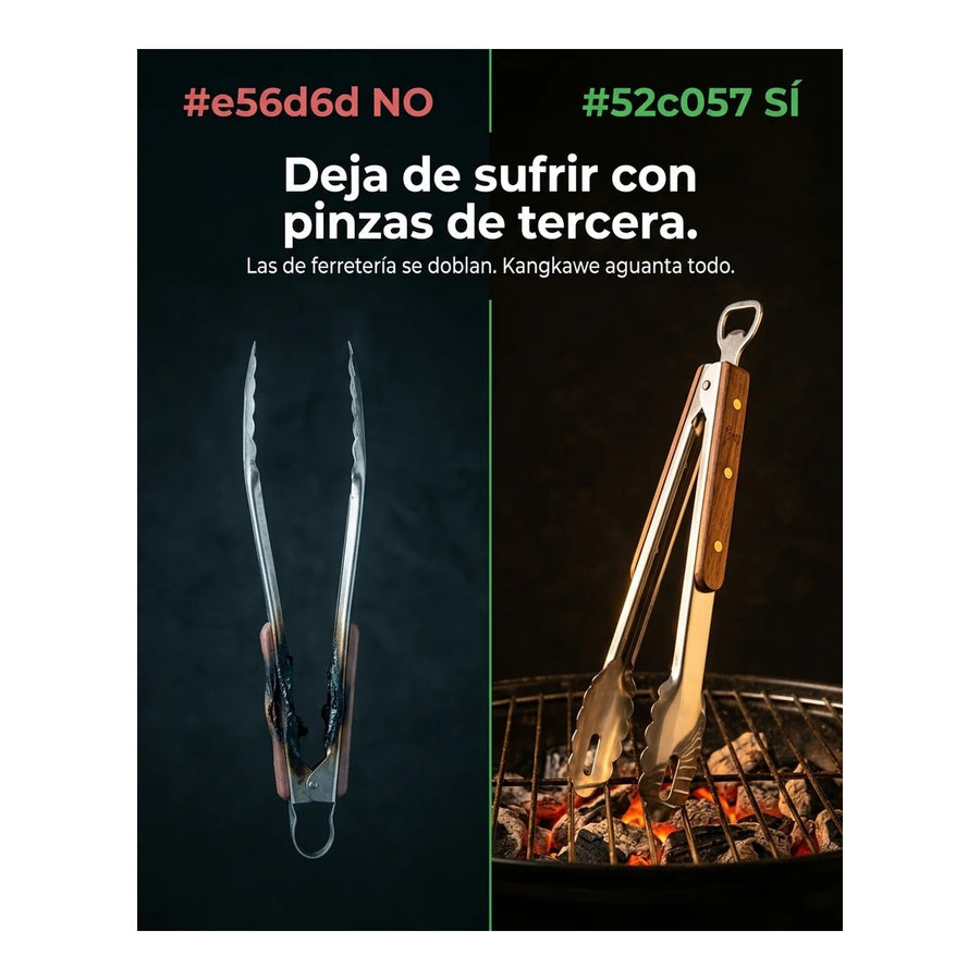 Pinzas Tenazas Premium Inoxidable + Destapador Kangkawe