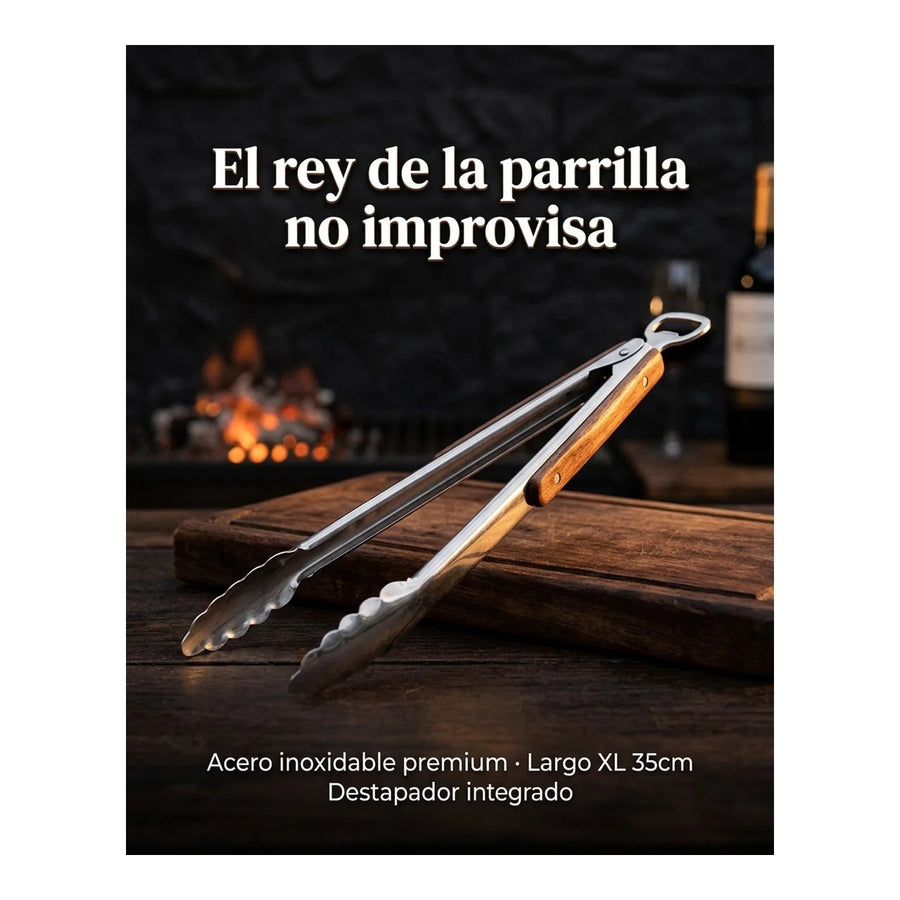 Pinzas Tenazas X L  Premium Inoxidable + Destapador Kangkawe