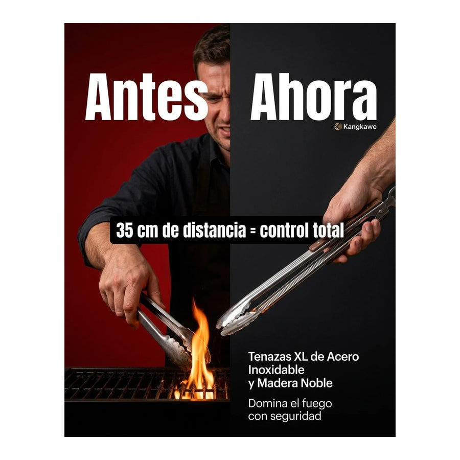 Pinzas Tenazas X L  Premium Inoxidable + Destapador Kangkawe