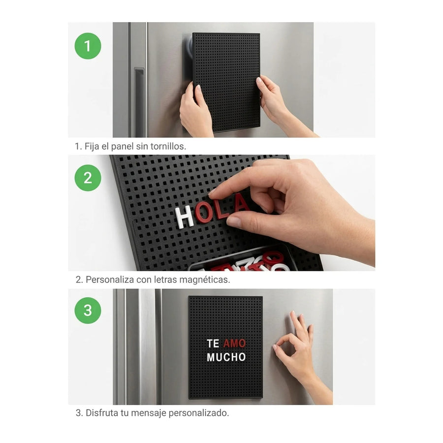 Pizarra Magnética Moderna Refrigerador Con Letras