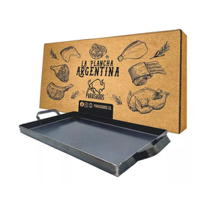 Plancha Churrasquera Argentina Acero al Carbón 2 Quemadores