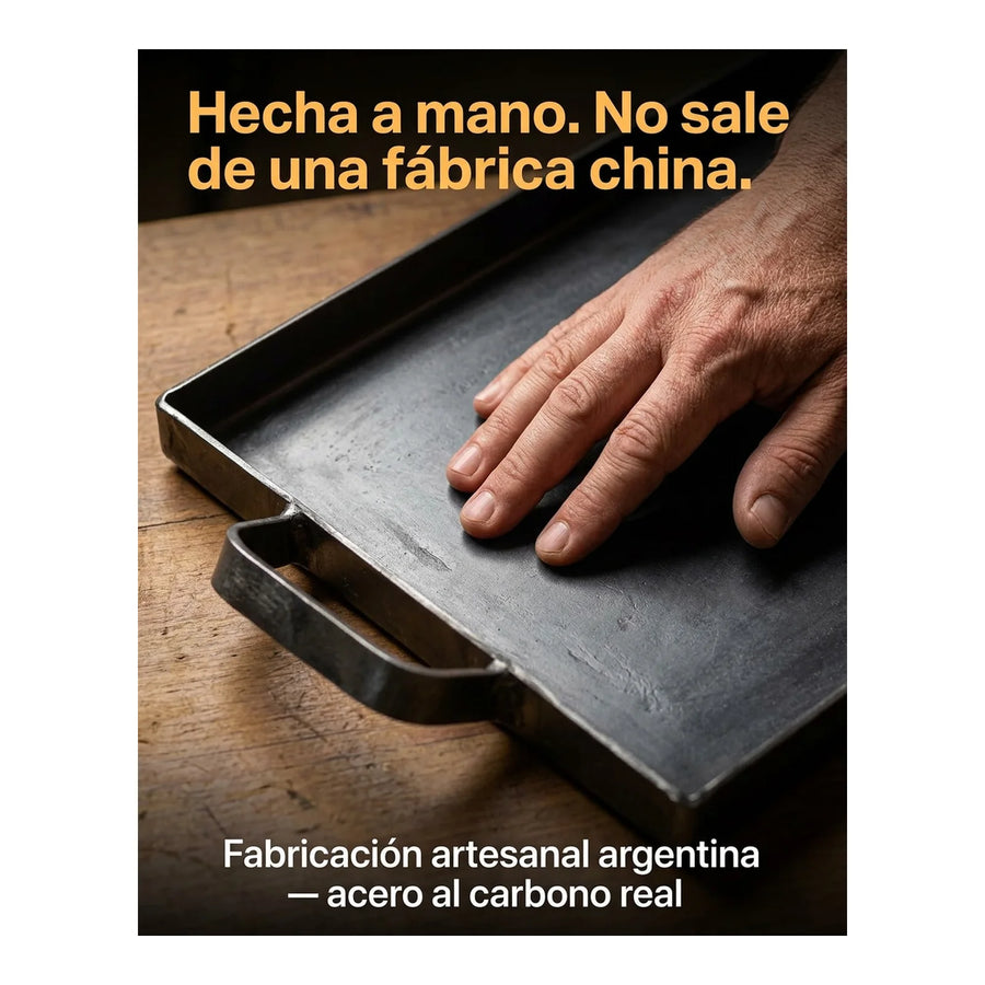 Plancha Churrasquera Argentina Acero al Carbón 2 Quemadores (foto 4)