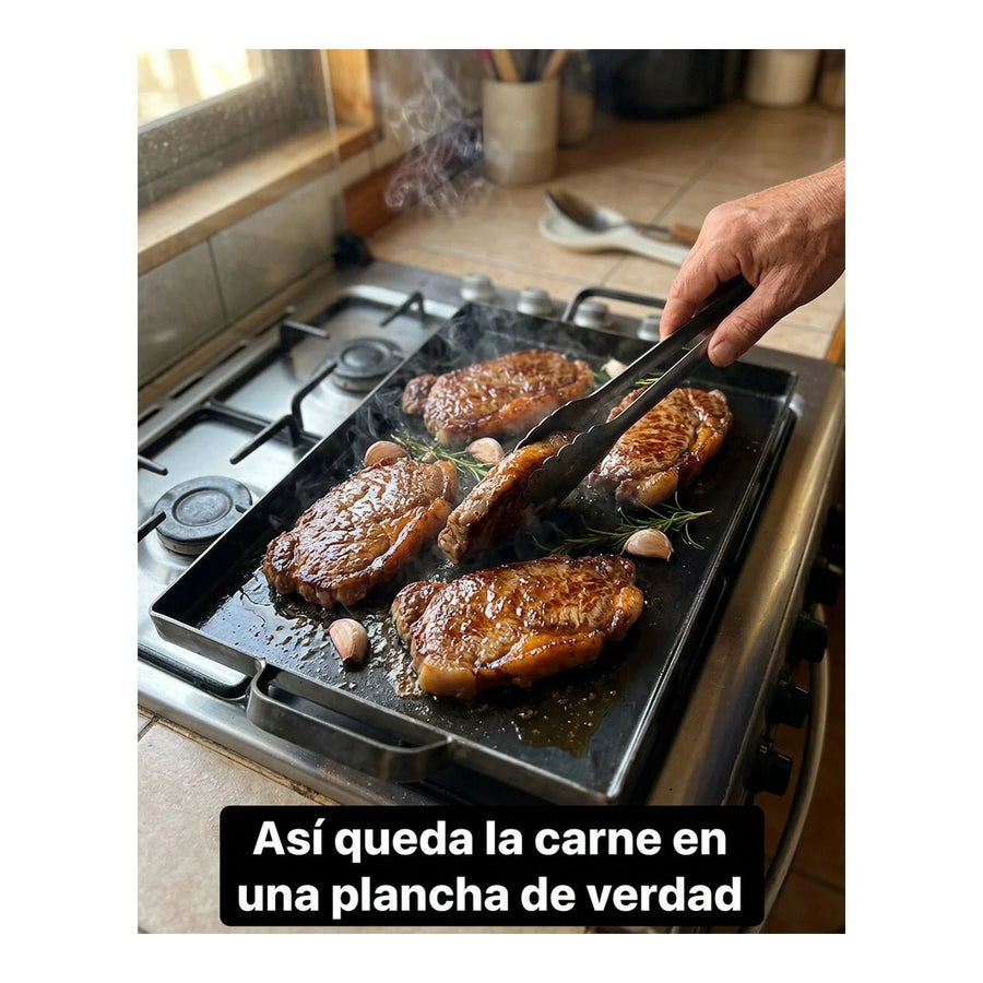 Plancha Churrasquera Argentina Acero al Carbón 2 Quemadores (foto 6)