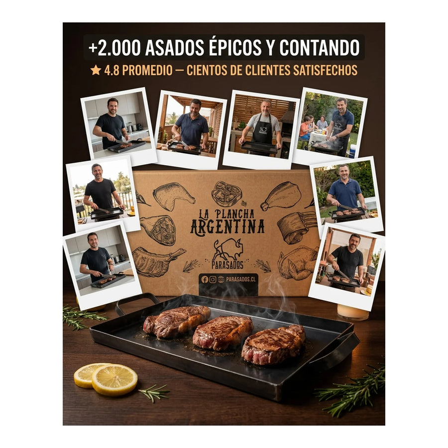 Plancha Churrasquera Argentina Acero al Carbón 2 Quemadores (foto 10)