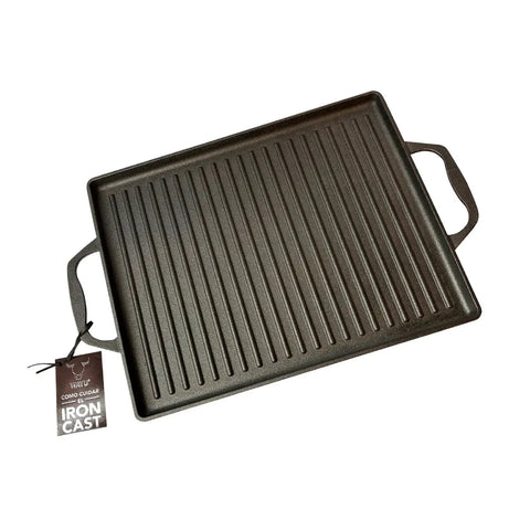 Plancha Churrasquera Hierro Fundido con Asas Wayu 44x28cm Chile (foto 2)
