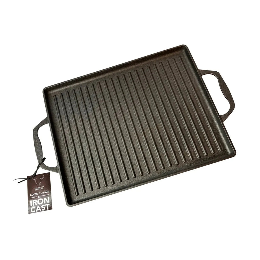 Plancha Churrasquera Hierro Fundido con Asas Wayu 44x28cm Chile (foto 2)