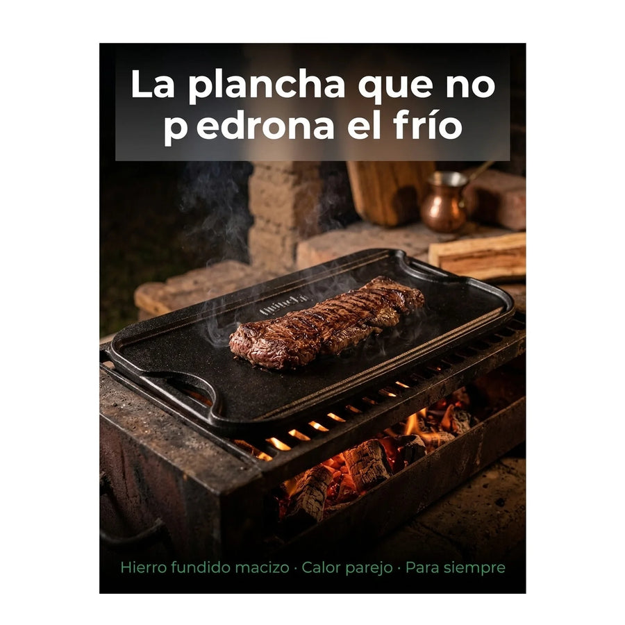 Plancha Churrasquera Hierro Fundido 50x27 Marca Quincho Bbq