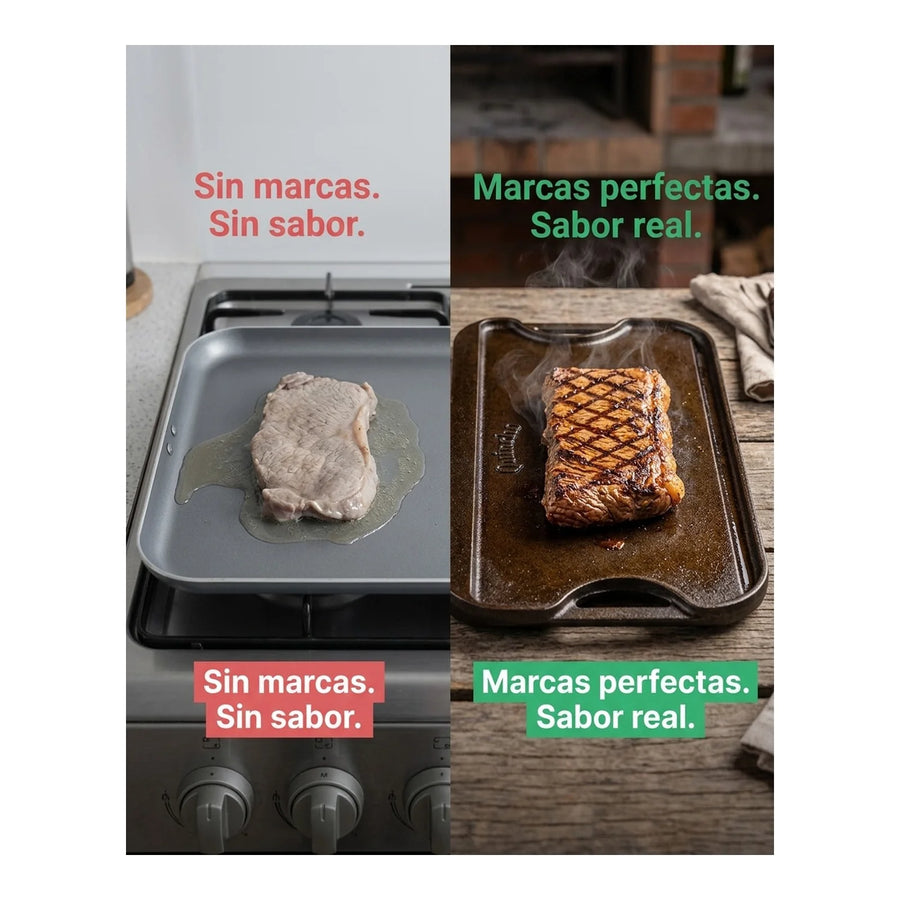 Plancha Churrasquera Hierro Fundido 50x27 Marca Quincho Bbq