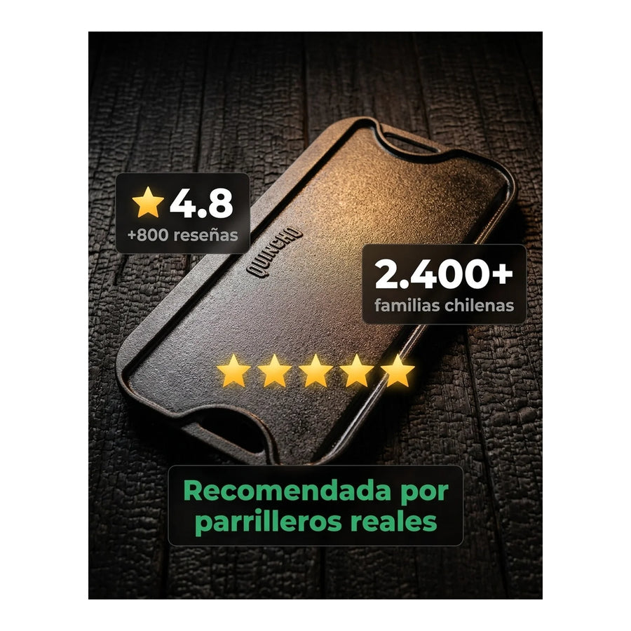 Plancha Churrasquera Hierro Fundido 50x27 Marca Quincho Bbq