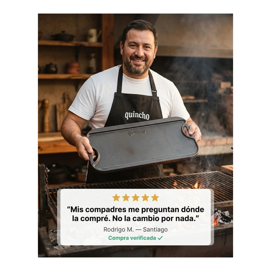 Plancha Churrasquera Hierro Fundido 50x27 Marca Quincho Bbq