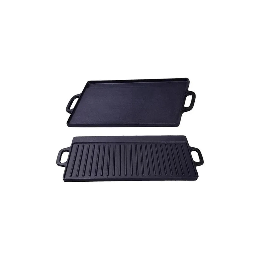 Plancha Churrasquera Reversible Fierro Fundido 42,5x23,5cm  Negro