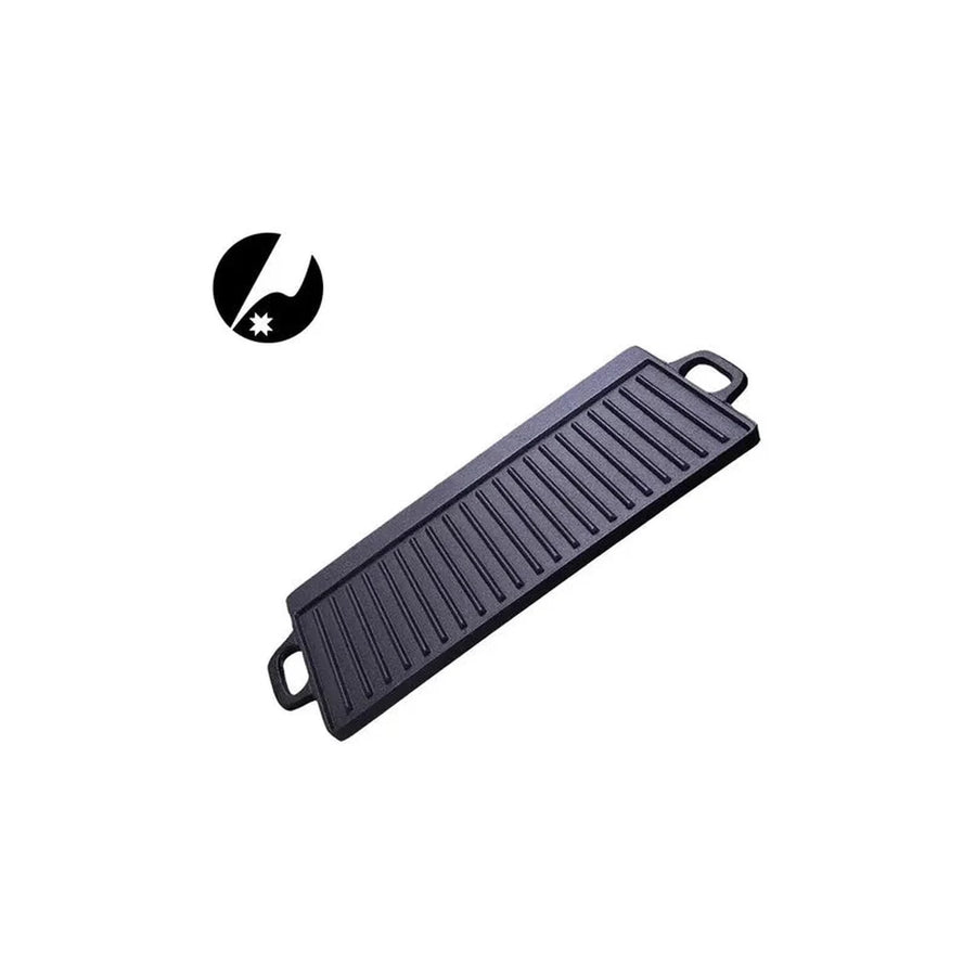 Plancha Churrasquera Reversible Fierro Fundido 42,5x23,5cm  Negro