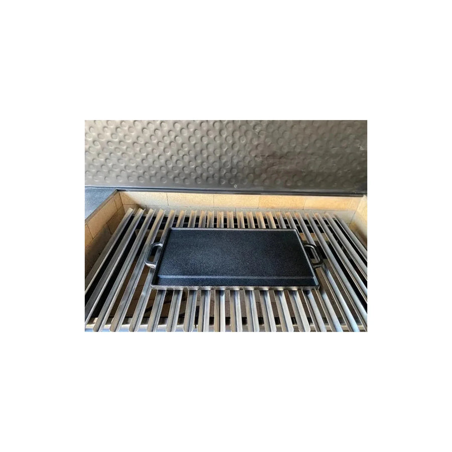 Plancha Churrasquera Reversible Fierro Fundido 42,5x23,5cm  Negro