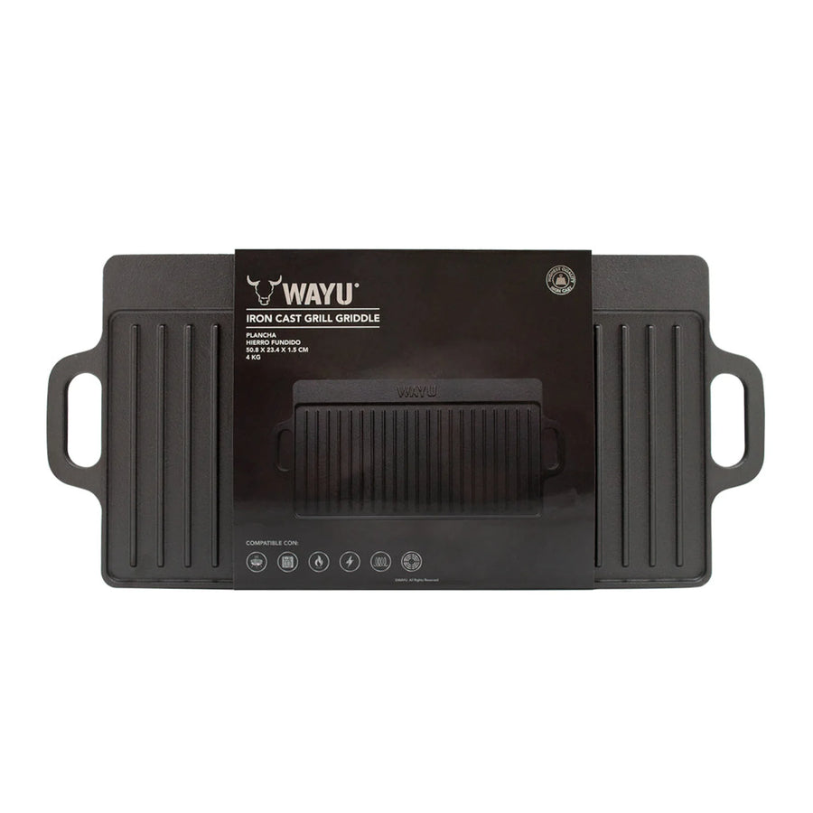 Plancha Reversible Fierro Fundido Wayu 51x23 Hierro Fundido