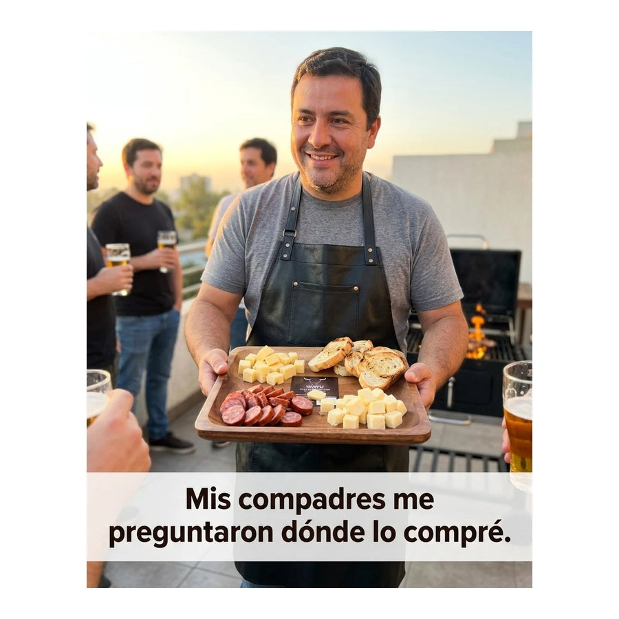 Plato Aperitivo Wayu Talla L 20x20x2,7cm Asado Parrilla Bbq