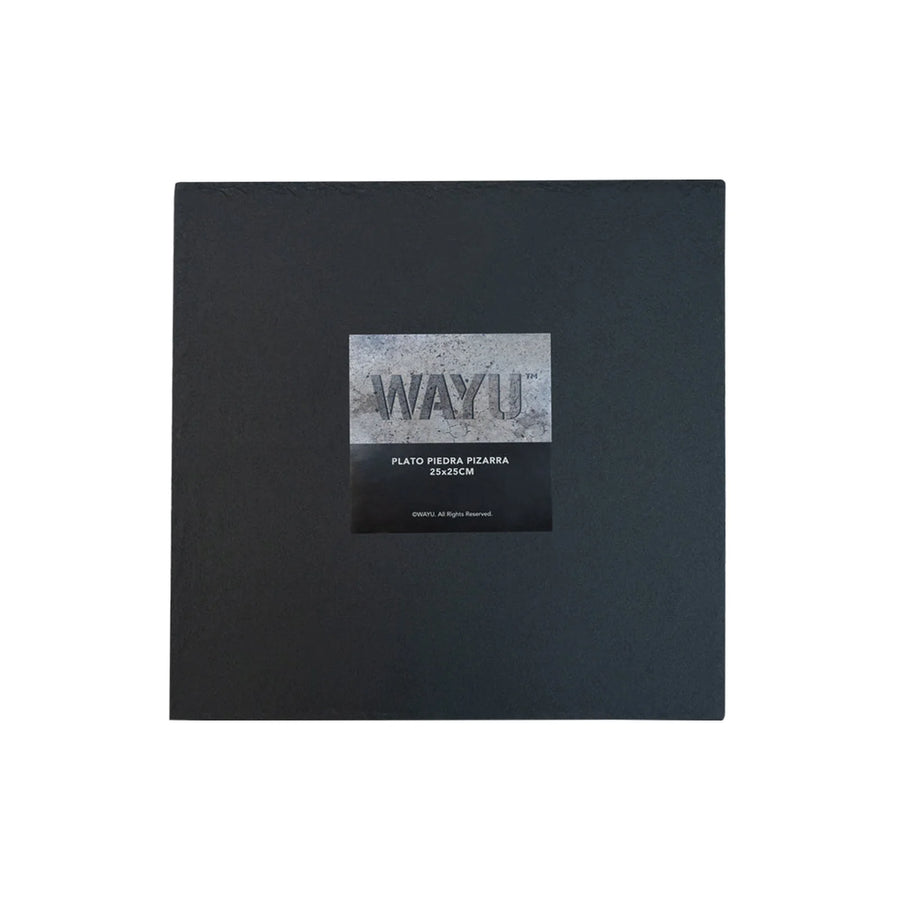 Plato Cuadrado Piedra Pizarra Wayu 25x25cm
