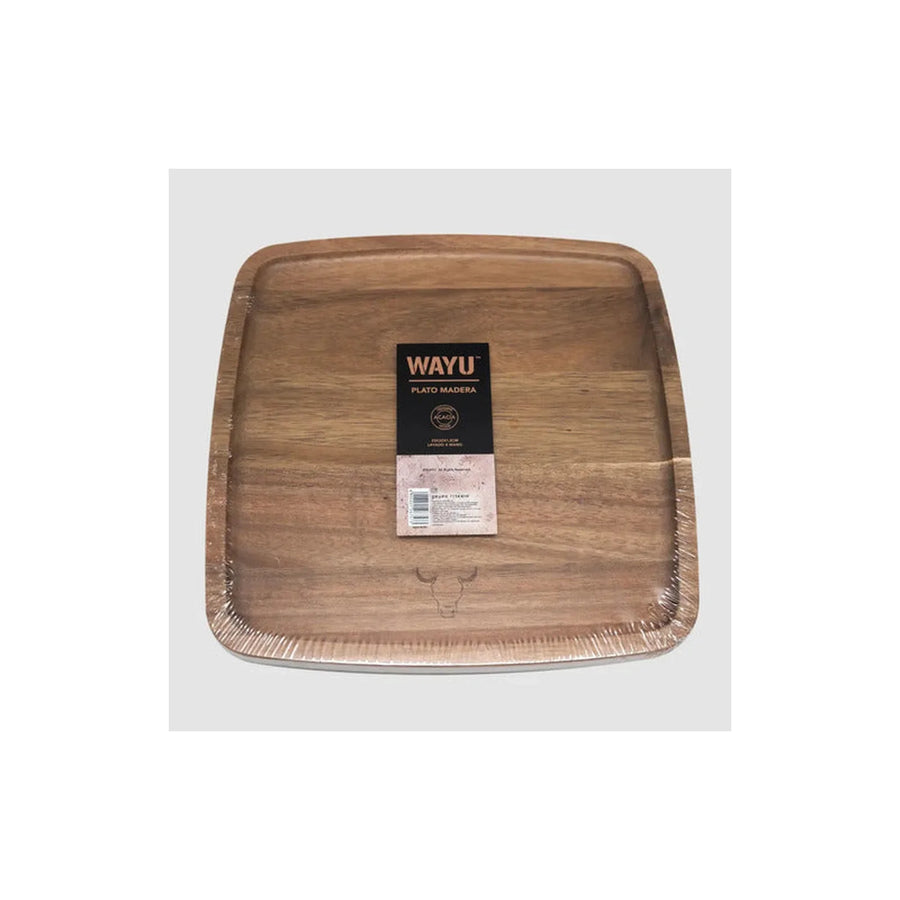 Plato Madera Wayu Asado Parrilla Bbq Barbacoa Cocina Quincho