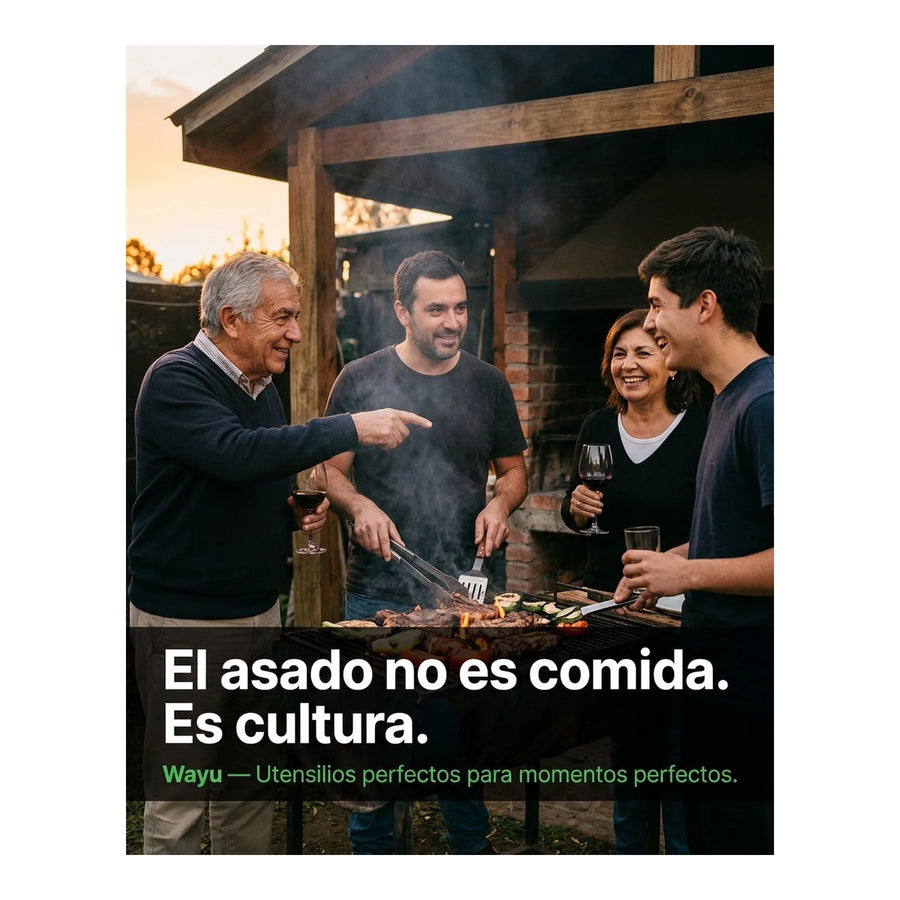Plato Madera Wayu Asado Parrilla Bbq Barbacoa Cocina Quincho