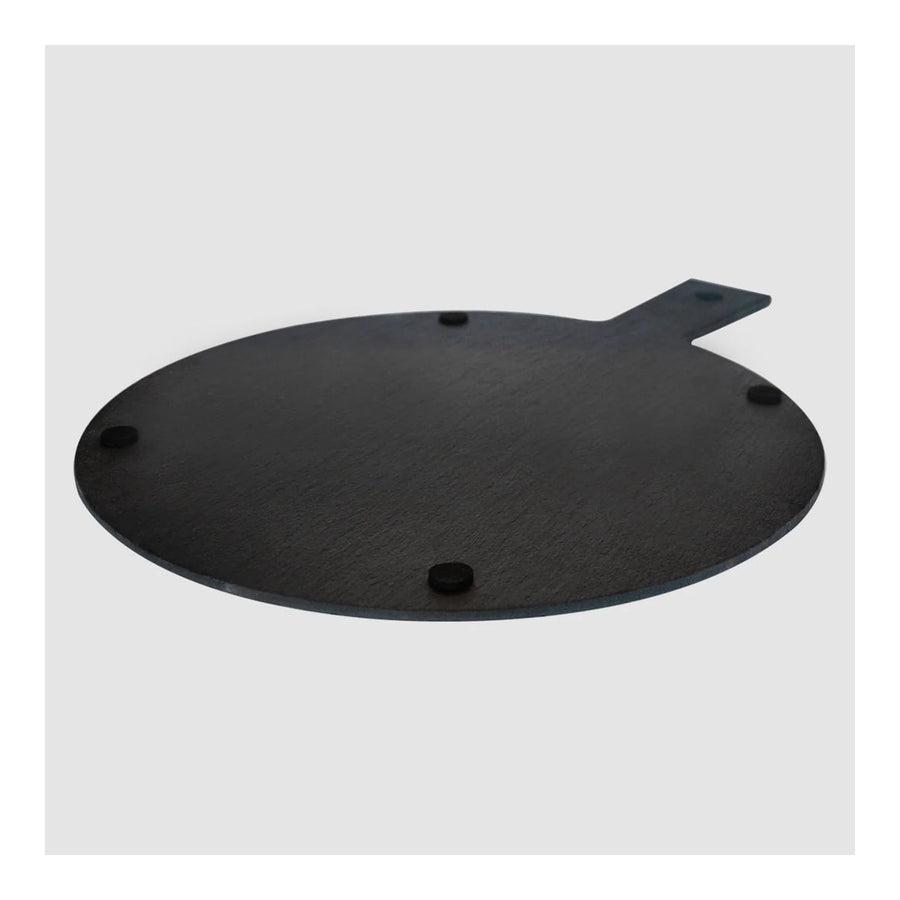 Plato Piedra Pizarra Pizza Wayu 42x32cm Negro