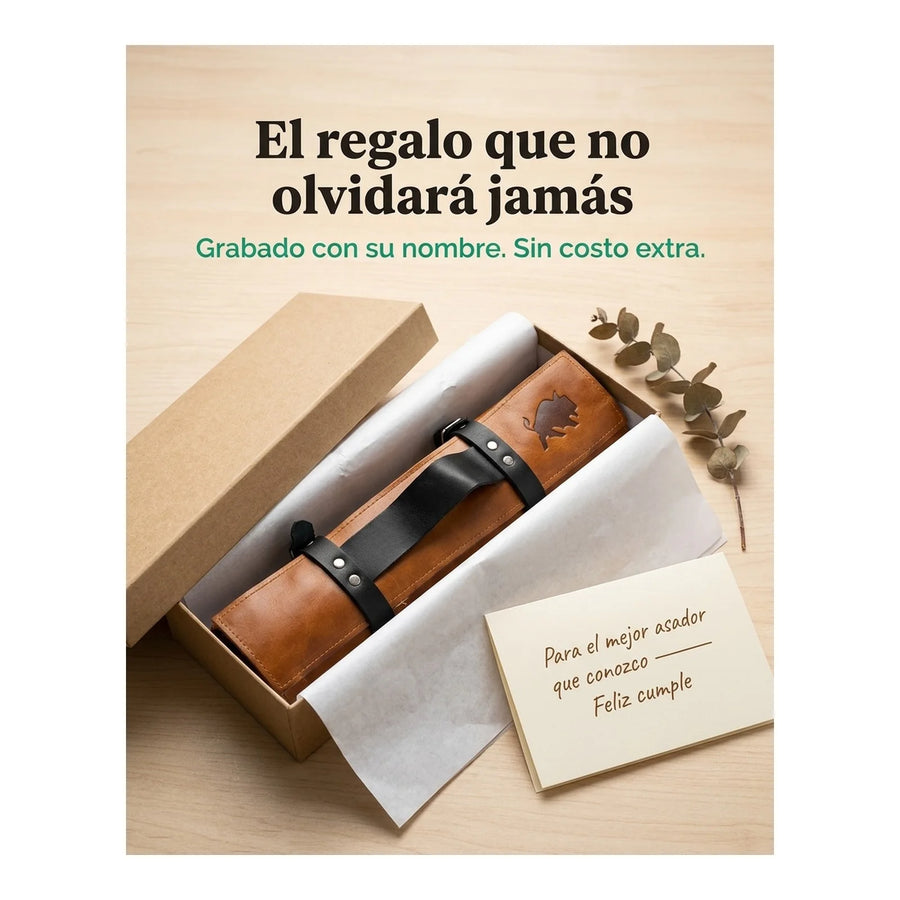Porta cuchillos de 3 accesorios + Grabado Personalizado