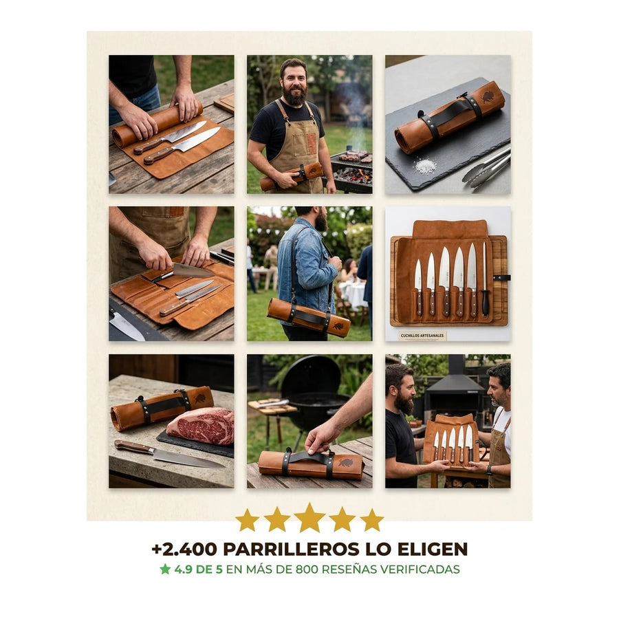 Porta cuchillos de 3 accesorios + Grabado Personalizado