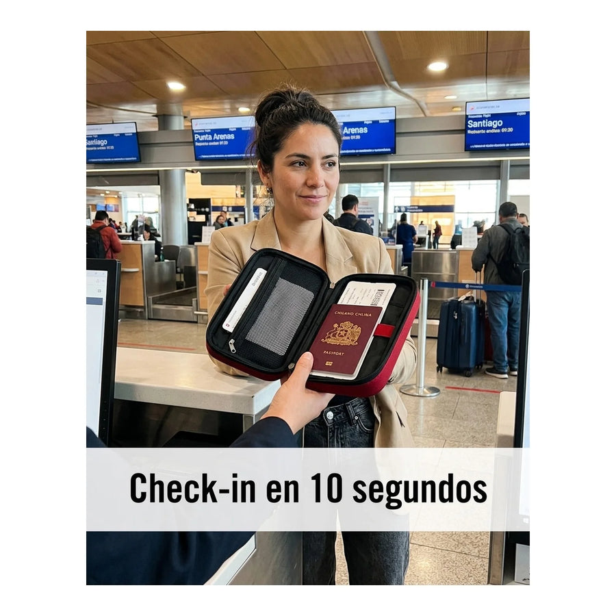 Porta Documentos de Viaje Victorinox con Bloqueo Rfid Color Rojo 610598