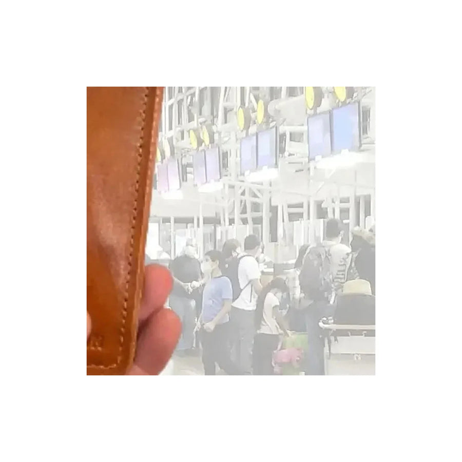 Porta Pasaporte Cuero + Grabado Láser Gratis Viajes Travel Café Cuero